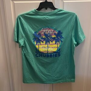 Chubbies Skys Out Thighs Out The Aquamarines Minty Fresh T-Shirt Short Sleeve M